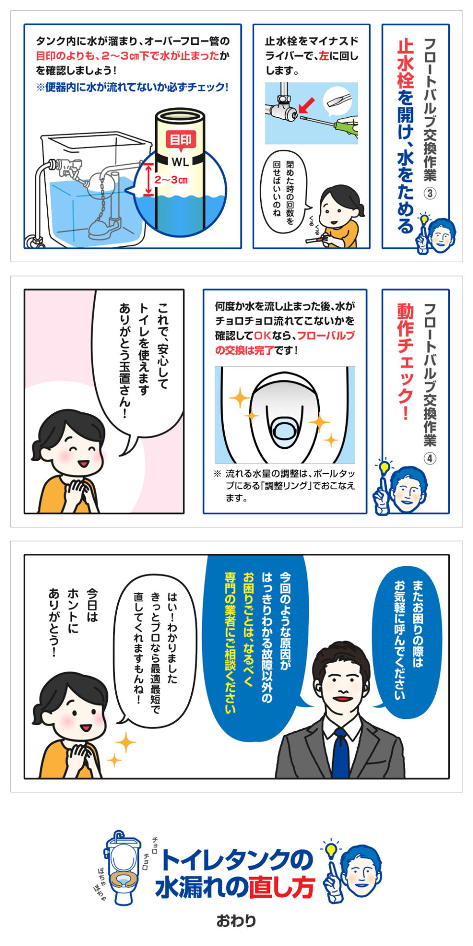 トイレタンクの水漏れ修理方法-10