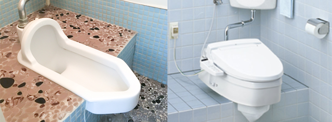 和式トイレを洋式トイレ風に