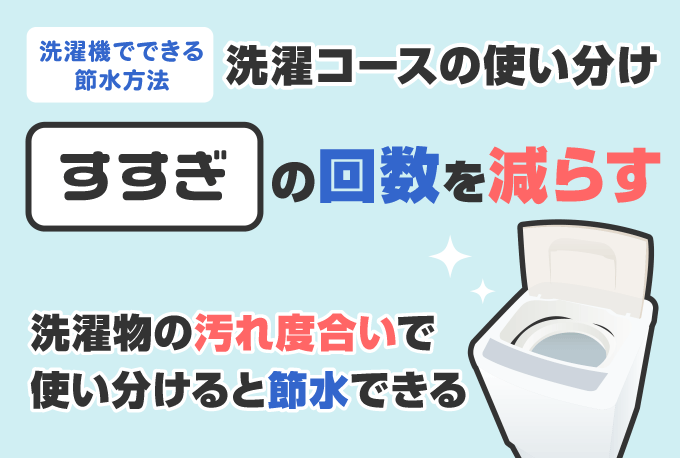 すすぎの回数を減らす