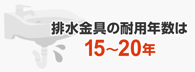 排水金具がひび割れているかも