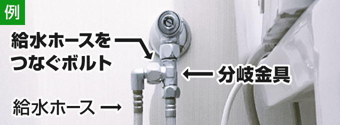 給水ホースをはずす