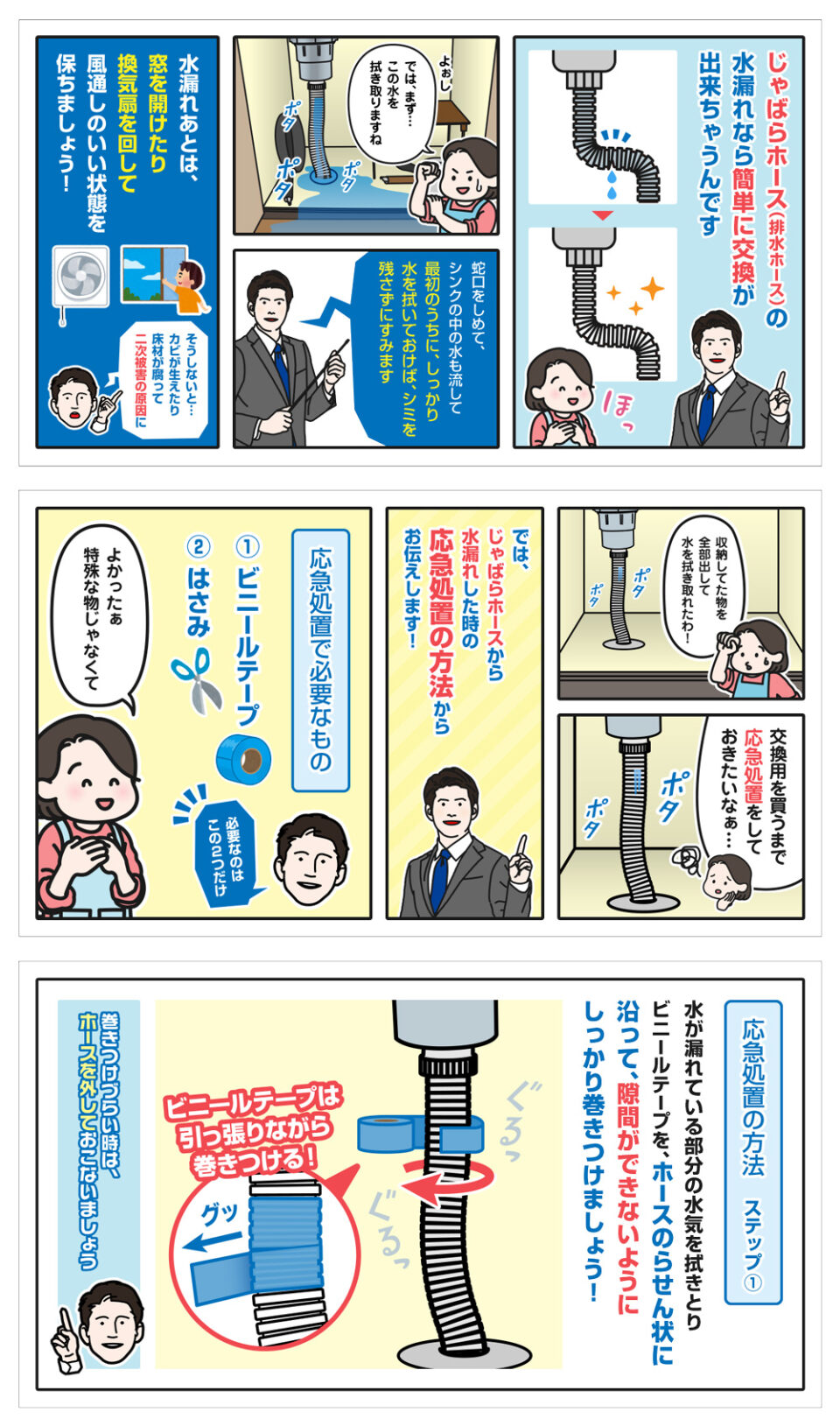 図解 キッチン床下の水漏れの原因と修理方法-2