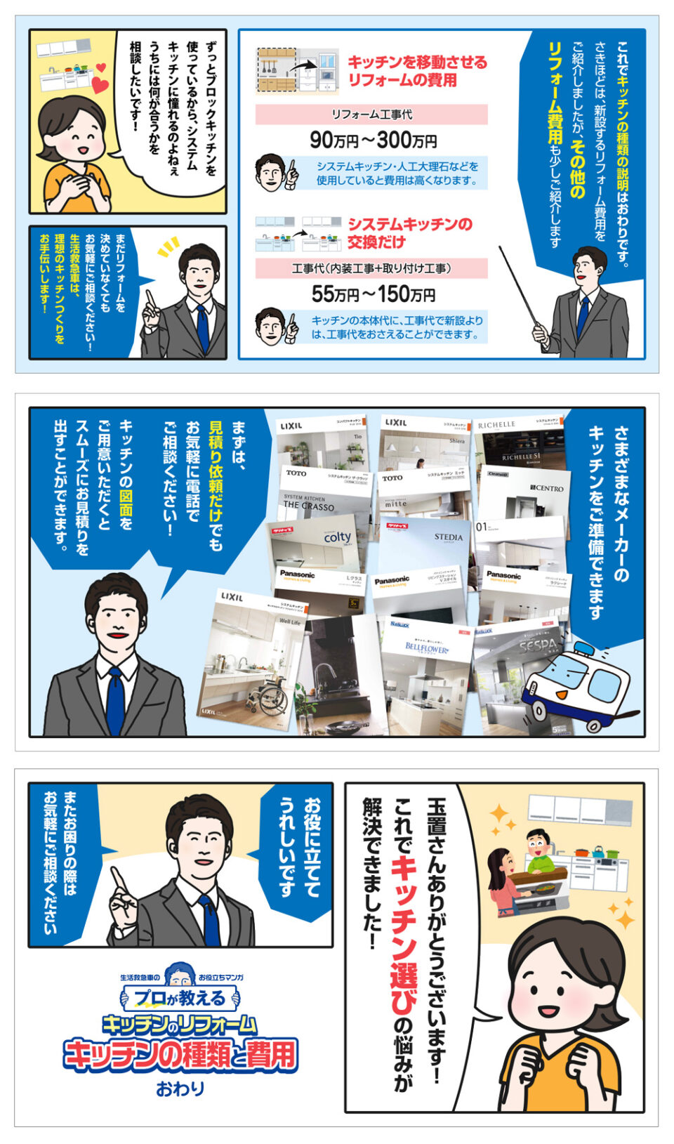 システムキッチンの種類と選び方-図解-6